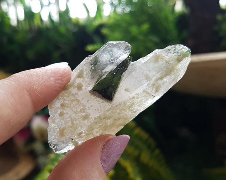 Turmalina Verde - Bruta - Turmalina Verde na Matriz 24,8g -2