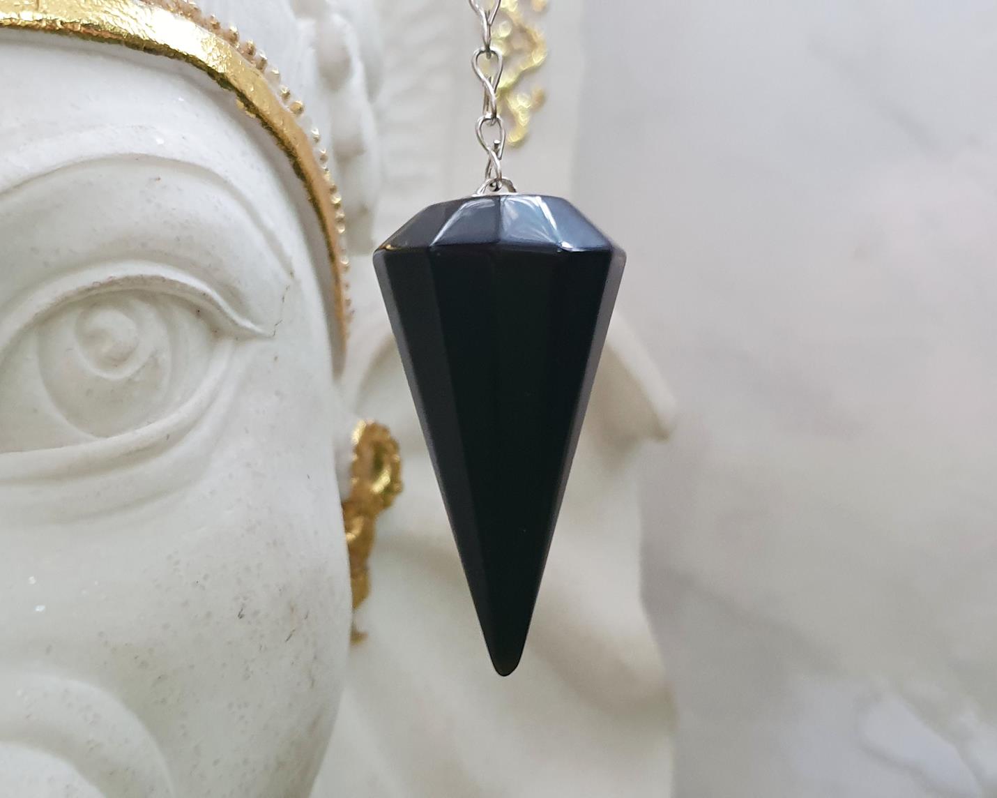 Obsidiana - Pêndulo - Pêndulo de Obsidiana Negra 0