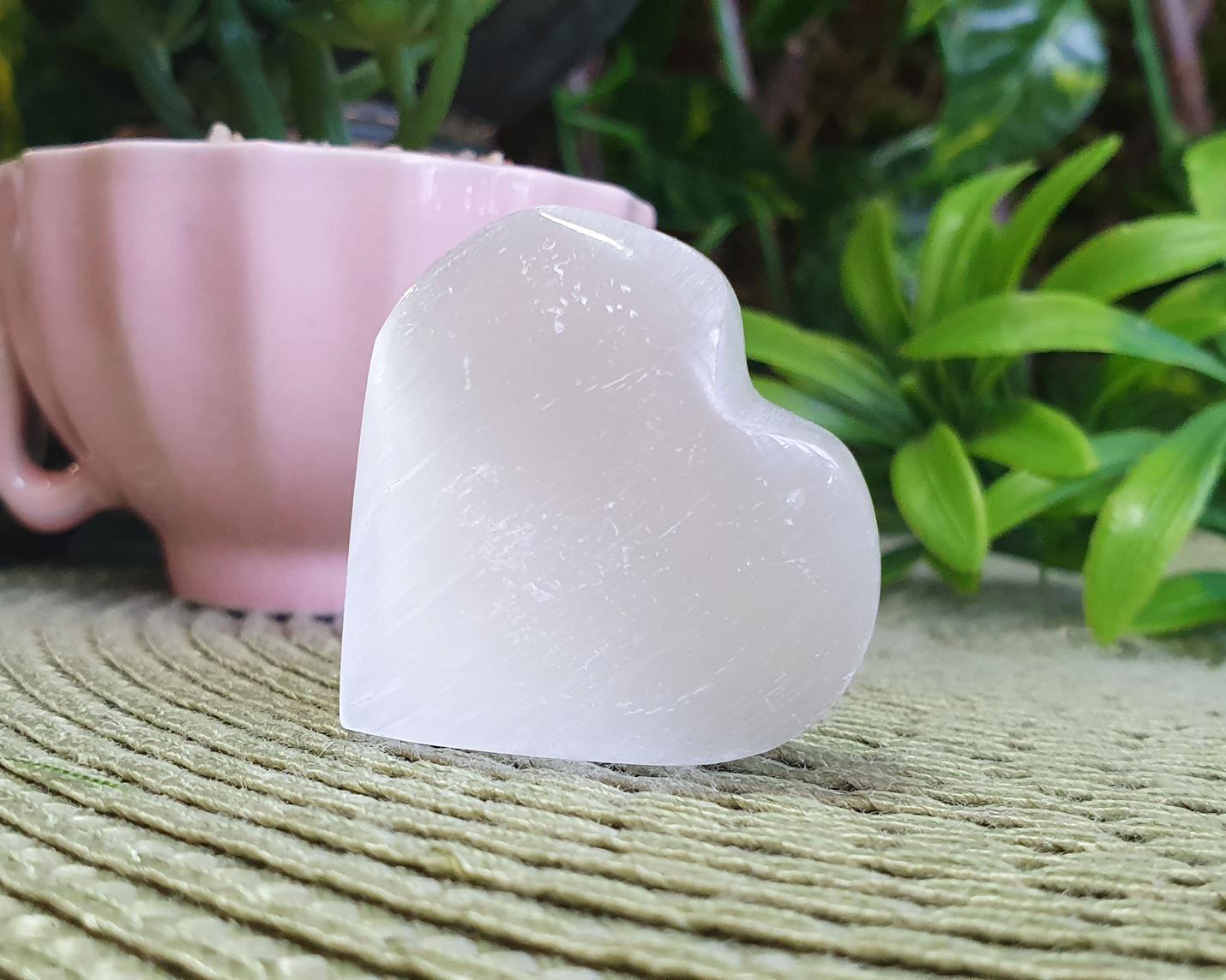 Coração de Selenita 4cm - 30g