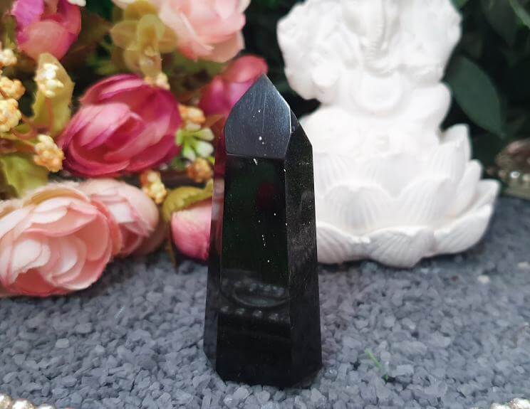 Ponta de Obsidiana Negra 50g