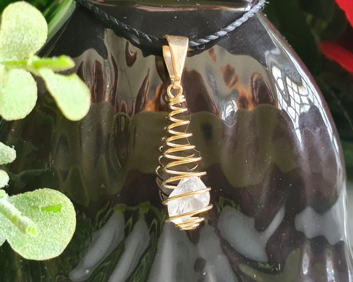 Cristal - Jóias e Semijoias - Pingente de Cristal Banhado a Ouro 0