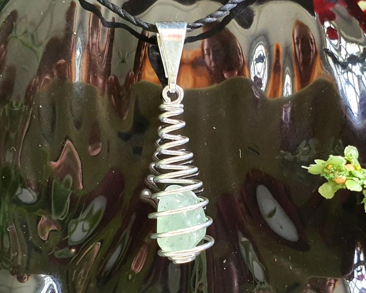 Quartzo Verde - Jóias e Semijoias - Pingente de Quartzo Verde Banhado a Prata 0