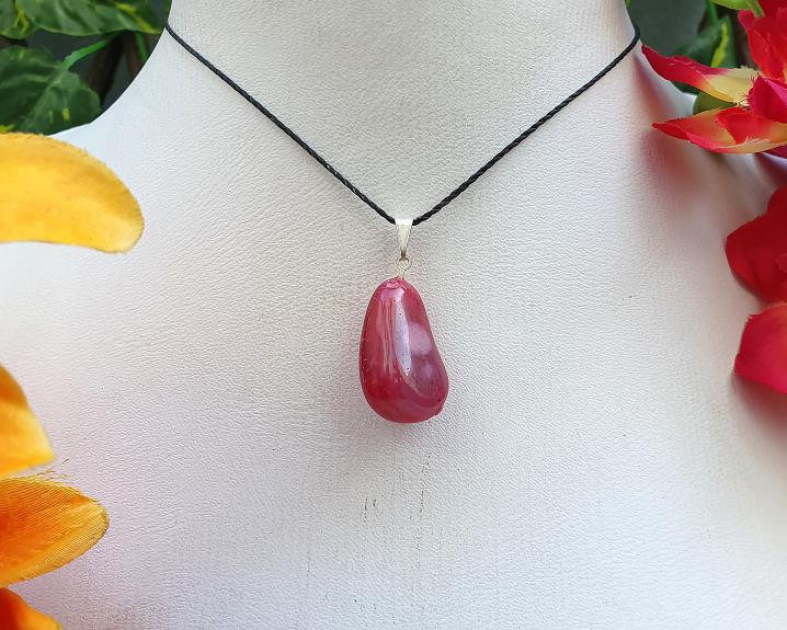 &Aacute;gata - J&oacute;ias e Semijoias - Pingente de &Aacute;gata Rosa 0