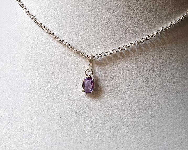 Pingente de Ametista em Prata