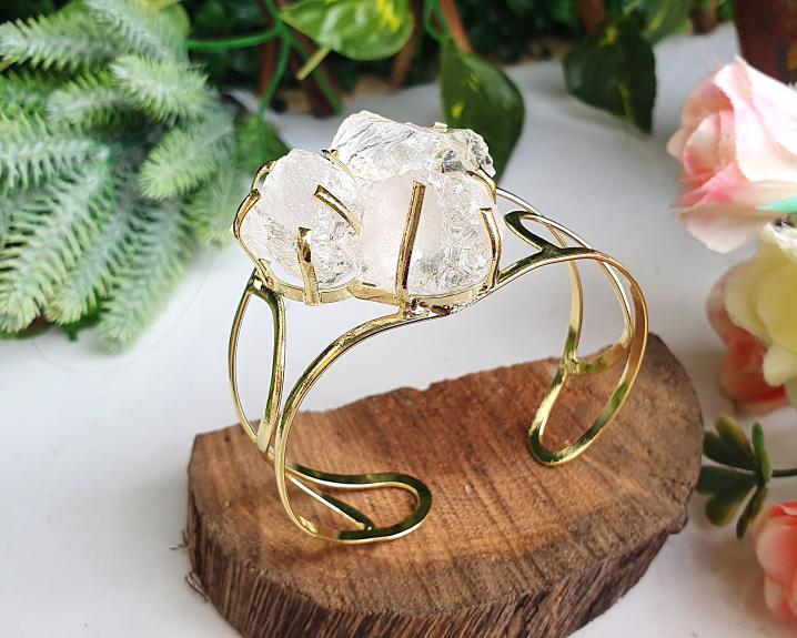 Bracelete de Cristal Banhado a Ouro