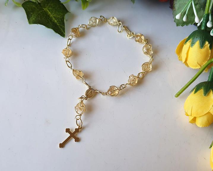 Pulseira de Citrino (Ajust&aacute;vel) 