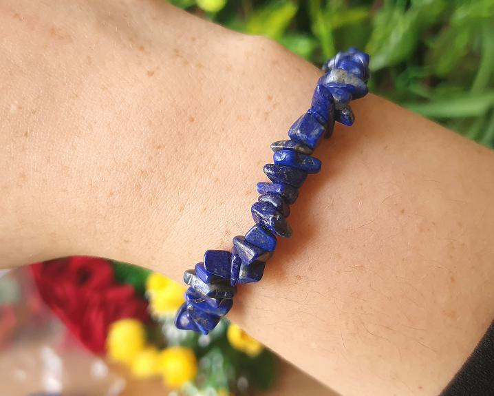 Pulseira de L&aacute;pis Laz&uacute;li