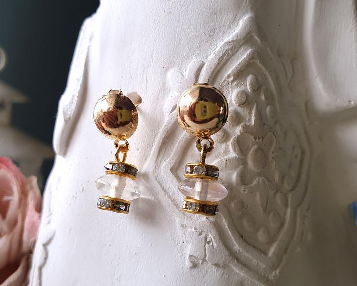 Quartzo Rosa - Jóias e Semijoias - Brincos de Quartzo Rosa 0