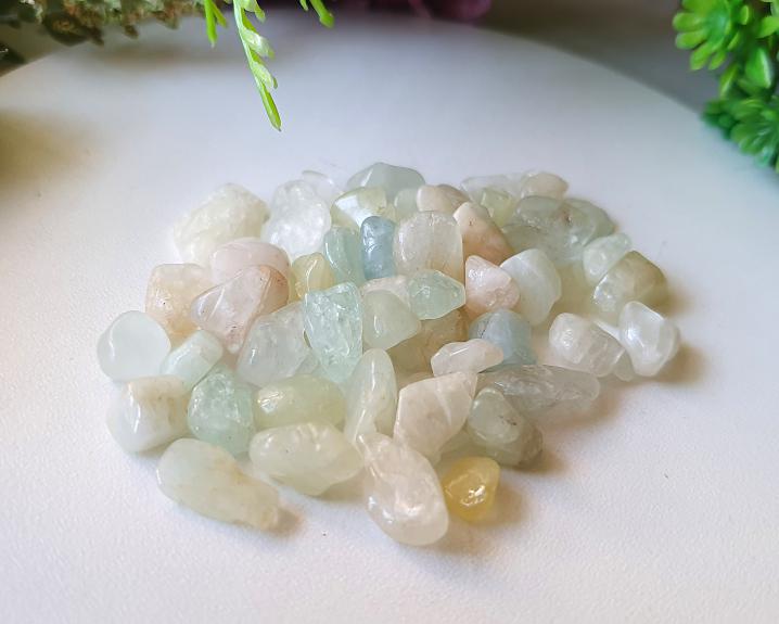 Água Marinha Cristalizada Rolada Pequena 200g