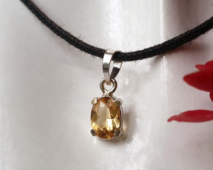 Pingente de Citrino em Prata 950