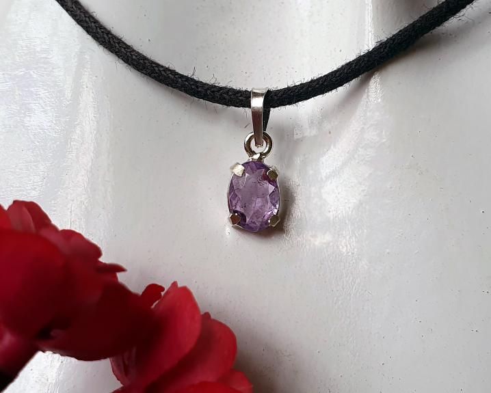 Ametista - Drusa - Pingente  de Ametista em Prata 950 0