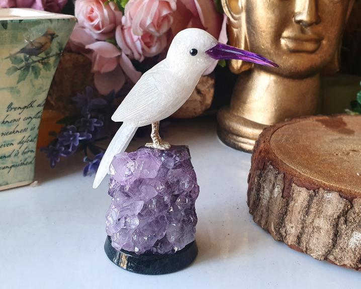 Beija-Flor de Quartzo Branco 149g