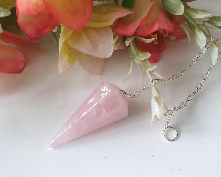 Pêndulo de Quartzo Rosa