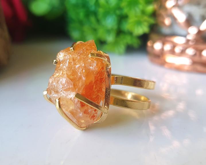 Citrino - J&oacute;ias e Semijoias - Anel de Citrino Banhado a Ouro 0
