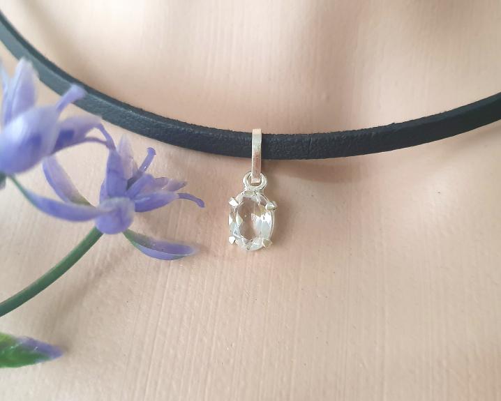 Pingente de Cristal em Prata