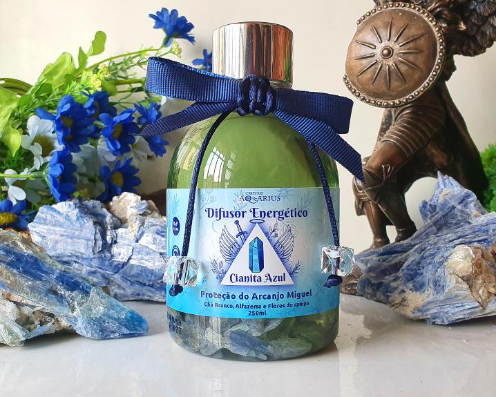 Difusor de Arcanjo Miguel com Cianita Azul