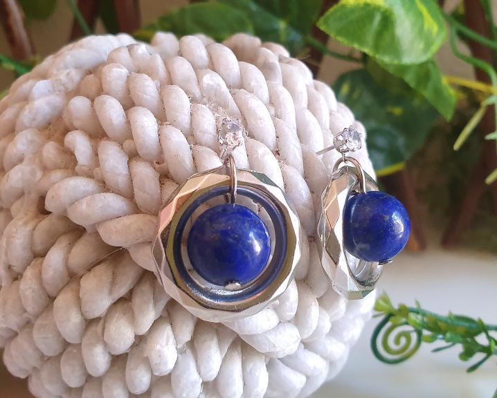 Brincos de Lápis Lazúli