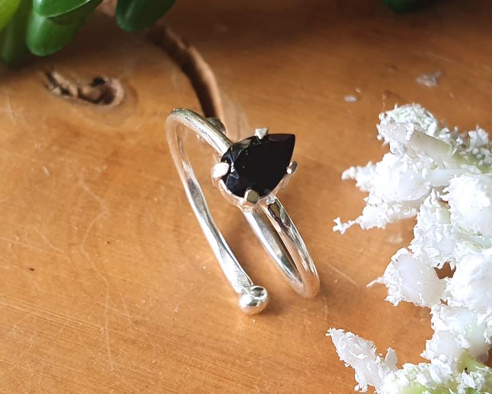 Turmalina Negra - Jóias e Semijoias - Anel de Turmalina Negra  em Prata 0