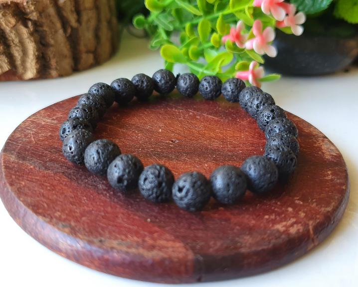 Pulseira de Pedra Vulcânica