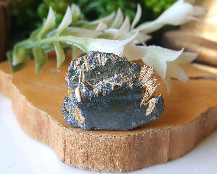 Estrela de Rutilo na Hematita  11g