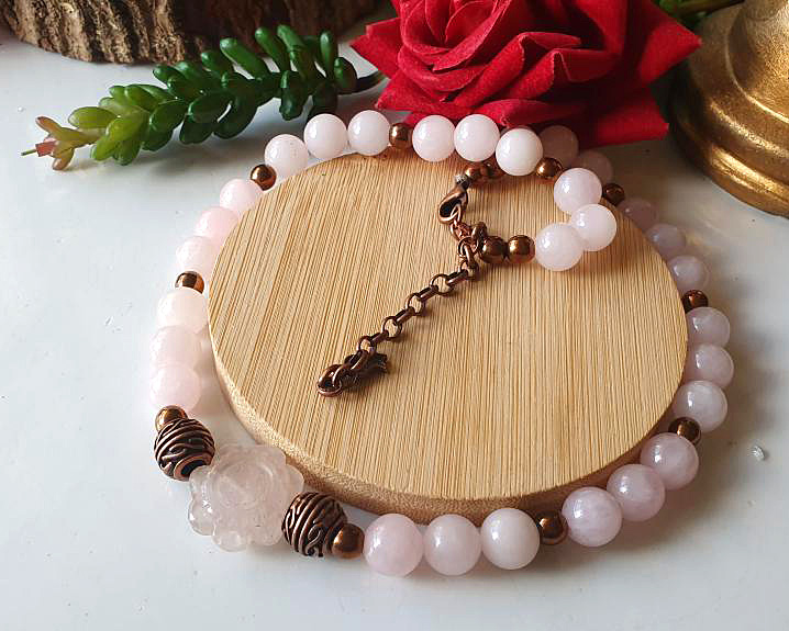 Colar de Quartzo Rosa