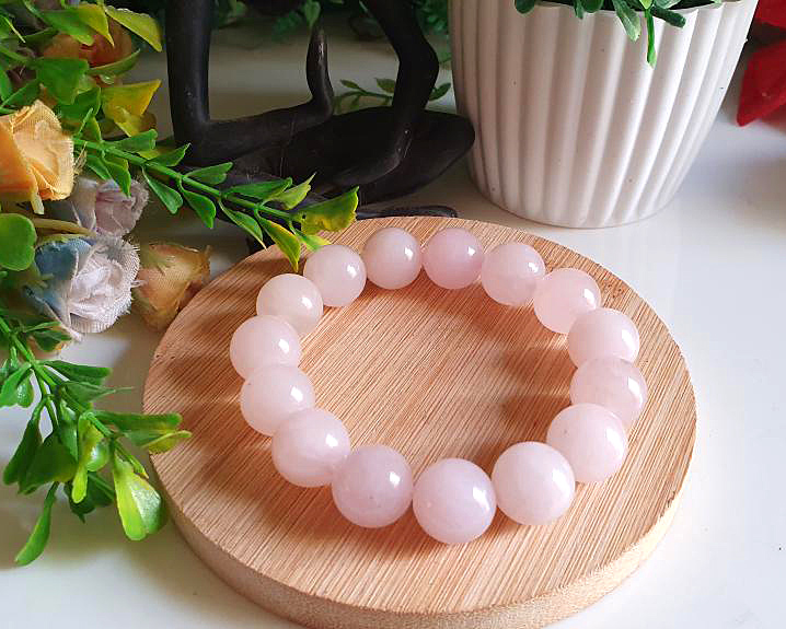 Pulseira de Quartzo Rosa