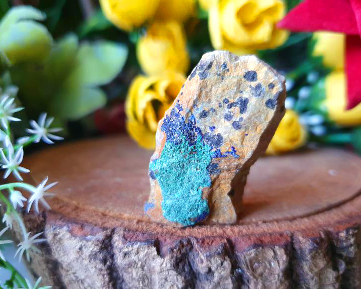 Malaquita com Azurita na Matriz  13g