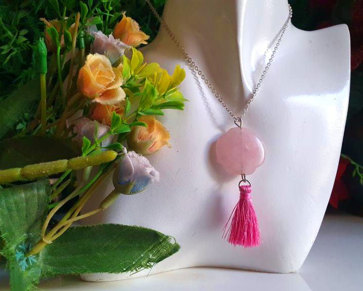 Colar de Quartzo Rosa