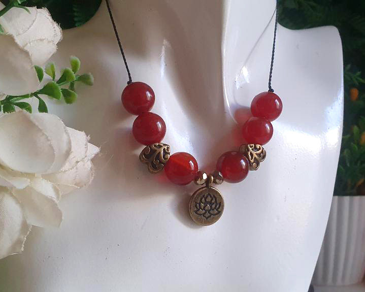 Colar de Ágata de Fogo