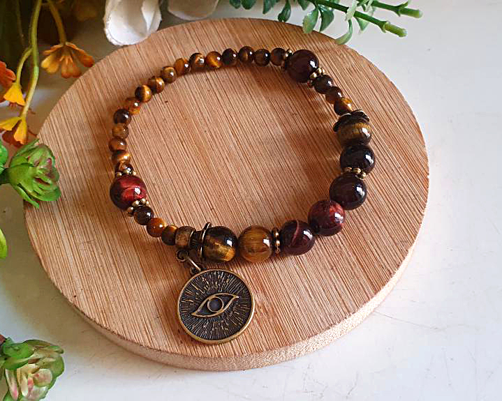 Pulseira Contra Olho Gordo ( Olho de Tigre e Olho de Boi)
