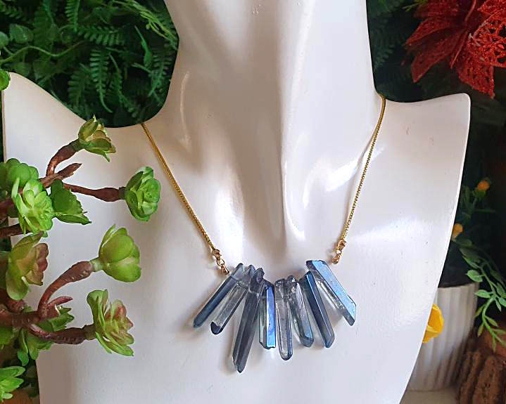 Colar de Quartzo Aura Ocean