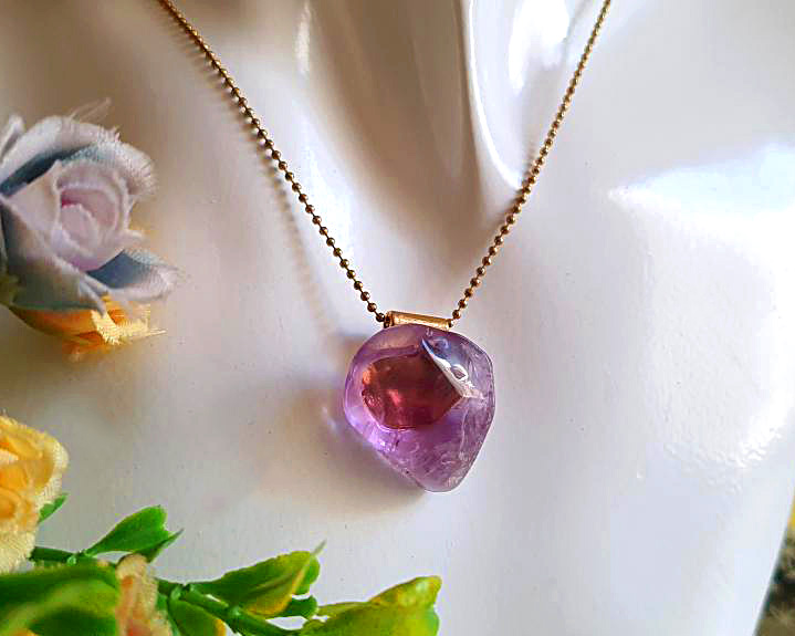 Ametista - Jóias e Semijoias - Colar de Ametista Especial Banhada a Ouro 0