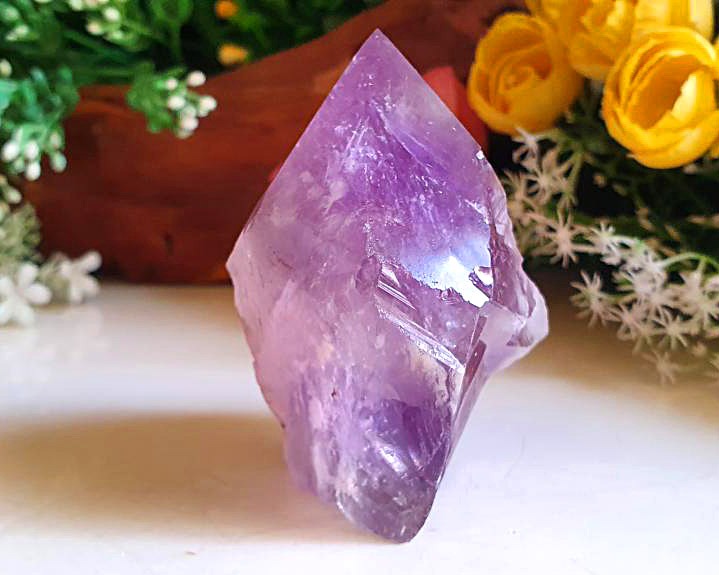 Ametista - Pontas e Obeliscos - Ponta de Ametista Mandu (RARO)  120g -3