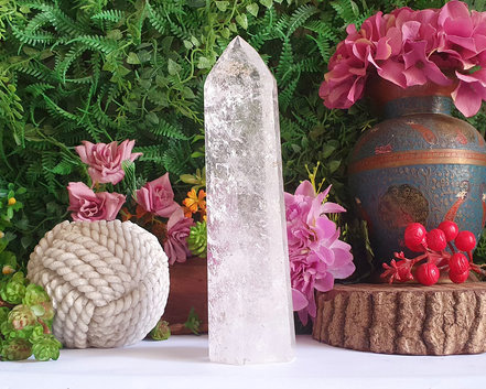 Ponta de Cristal de Alta Pureza 18x5cm