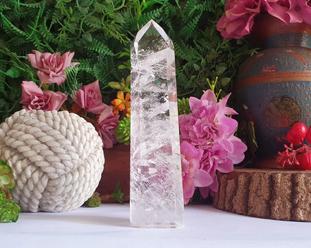Ponta de Cristal de Alta Pureza  14cm