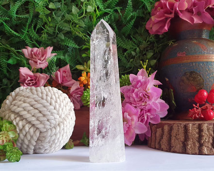 Ponta de Cristal de Alta Pureza  15cm