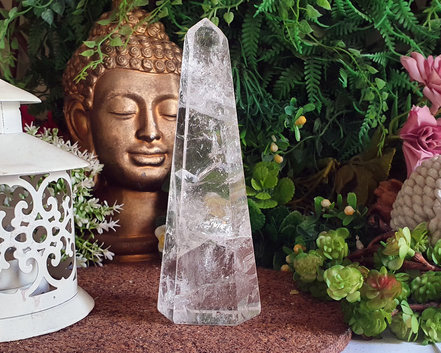 Ponta de Cristal de Alta Pureza  14cm