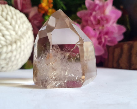 Ponta de Cristal de Alta Pureza 6cm