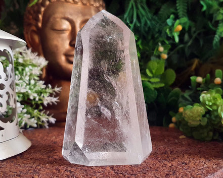 Ponta de Cristal de Alta Pureza 9cm