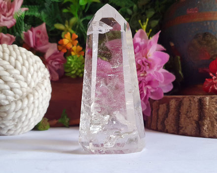 Ponta de Cristal de Alta Pureza 10cm