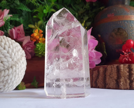 Ponta de Cristal de Alta Pureza 10cm
