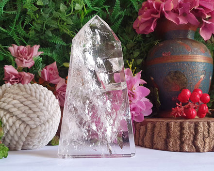 Ponta de Cristal de Alta Pureza 15cm