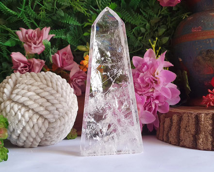 Ponta de Cristal de Alta Pureza 14cm