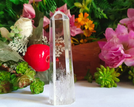 Ponta de Cristal de Alta Pureza  8cm