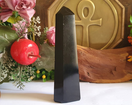 Ponta de  Obsidiana Negra 112g