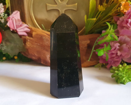 Ponta de  Obsidiana Negra 135g