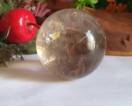 Esfera  de Quartzo Fumê 216g