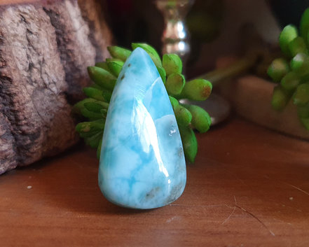 Larimar Cristalizada Lapidada 6g