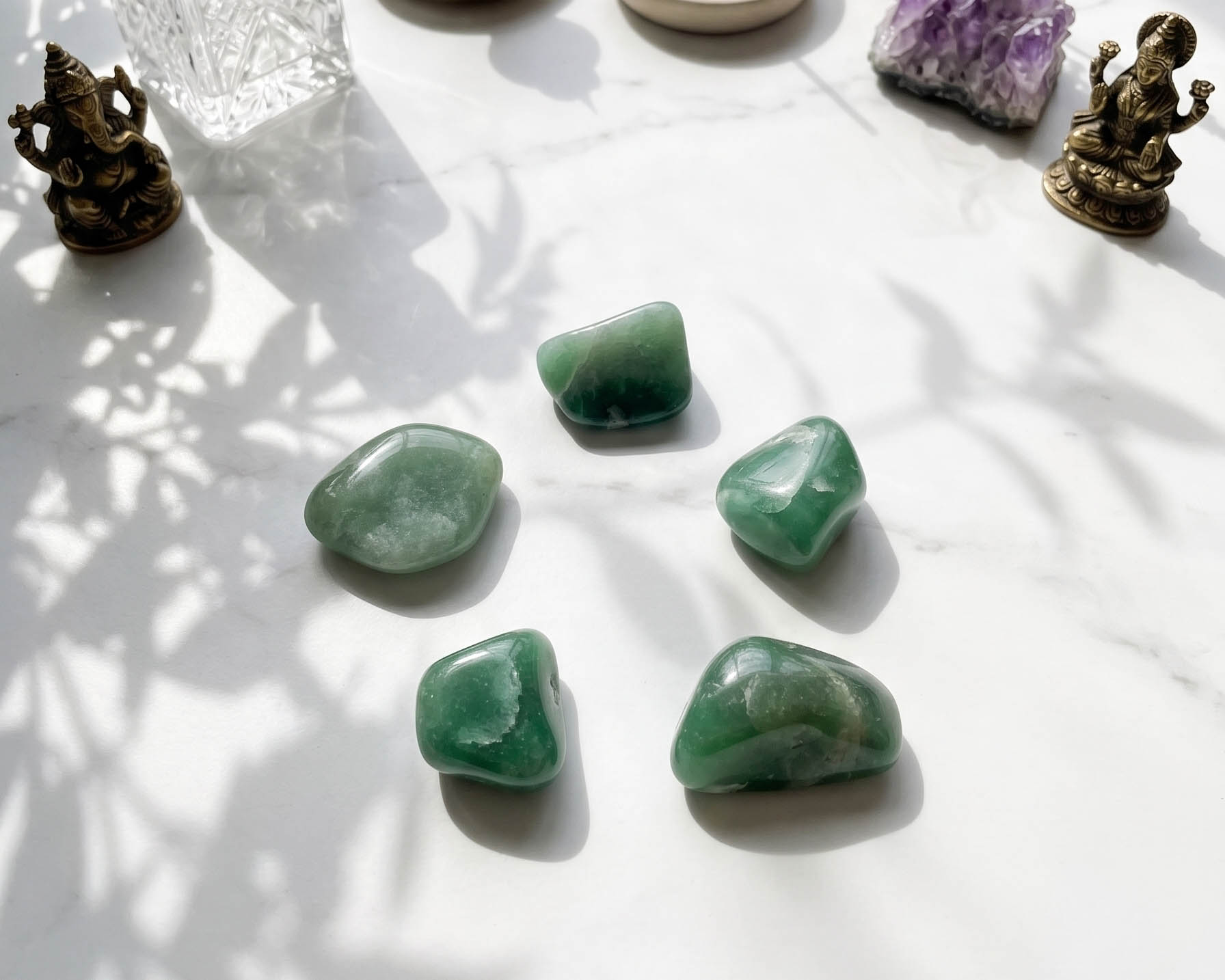 Kit de 5 Cristais para a Mandala dos Códigos de Luz (Quartzo Verde)