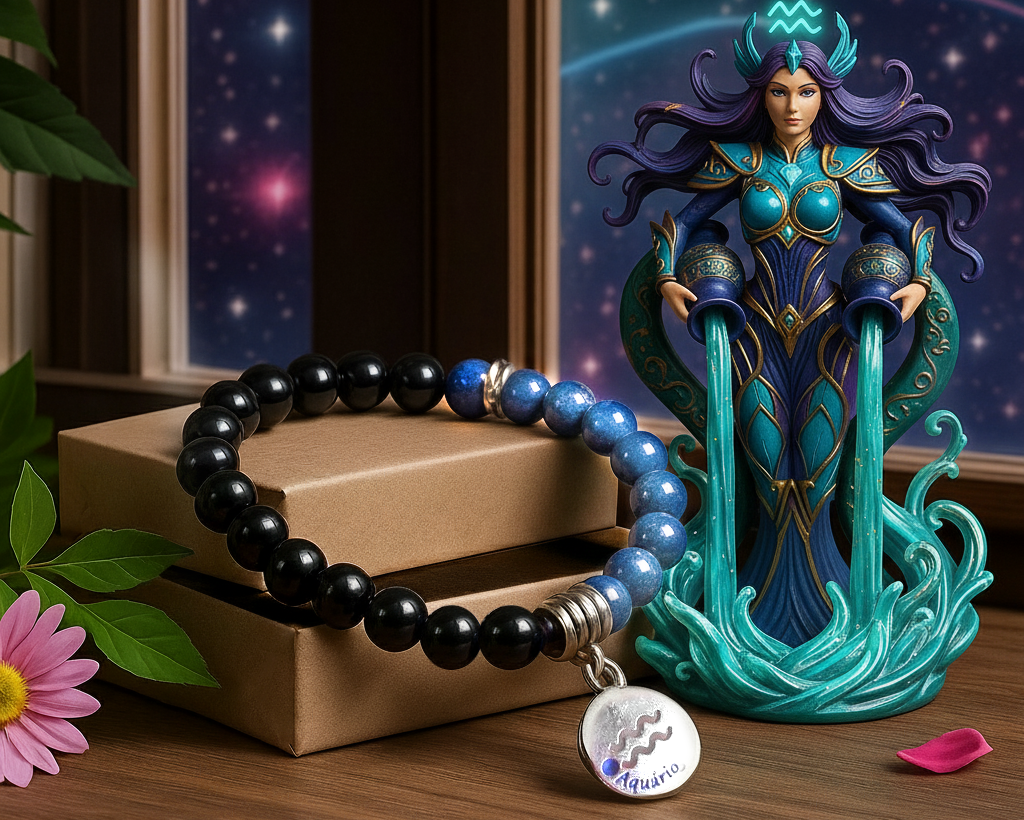 Pulseira Pedras do Signo de Aquário 